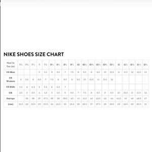 nike wmns size chart